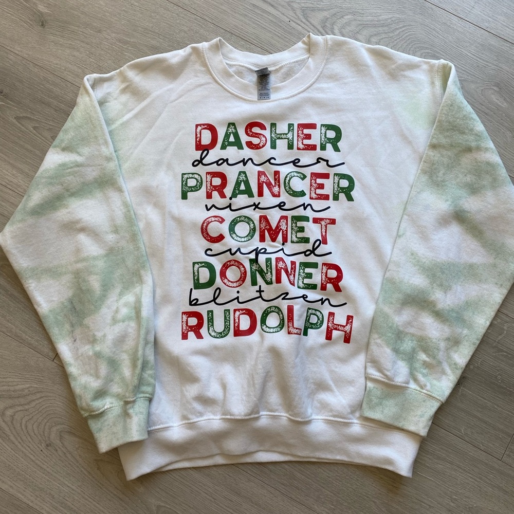 Christmas Crewneck with Reindeer names
